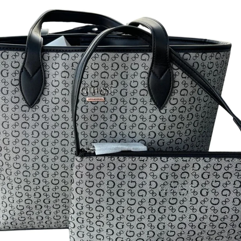 Set Cartera Tote y Mini Cartera guess-Gris - Imagen 3