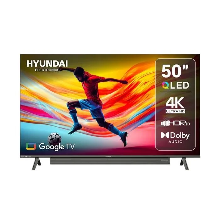 TV Hyundai 50" QLED 4K UHD Smart TV Google TV con Soundbar HYLED5030QG